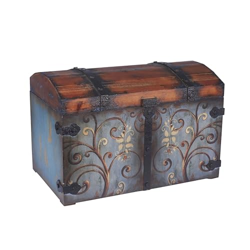 Antique Travel Trunk With Drawers