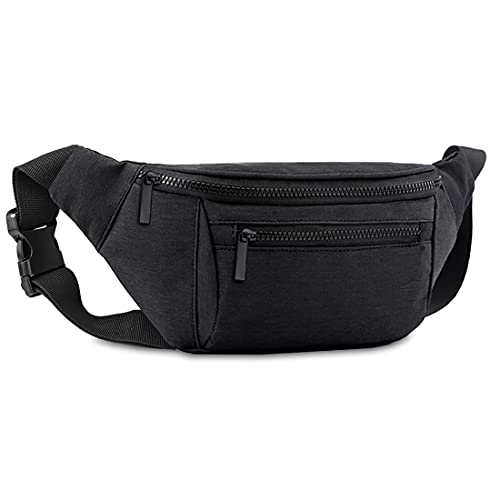 Canvas Black Small Fanny Pack for Travel: Lightweight, Stylish, and Secure Choice