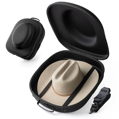 Cowboy Hat Box for Travel: Ultimate Crushproof Case for Wide-Brim Hats