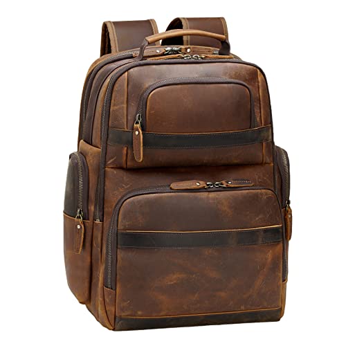 Leather Travel Backpack for Men