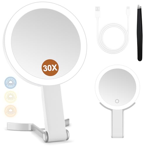 Lighted Travel Mirror With Magnification: Perfect Portable Makeup Companion