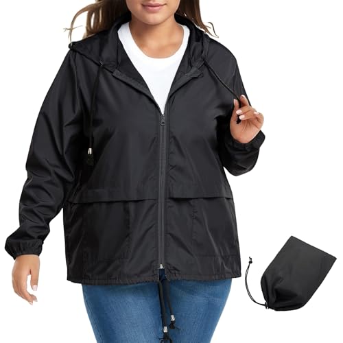 Plus Size Easy Travel Raincoat: Lightweight, Waterproof, and Stylish for Women