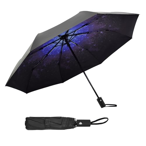 Sy Compact Travel Umbrella Windproof Automatic Umbrella Starry Sky