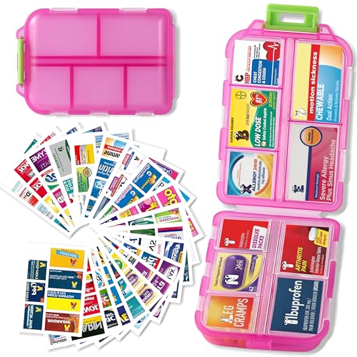 Travel Pill Organizer With Labels for Easy, Organized Medication Management
