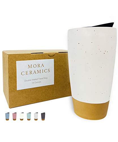 Double Walled Ceramic Travel Mug