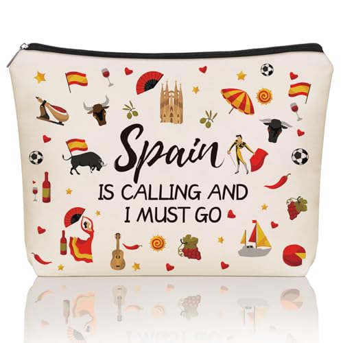Gift for Someone Traveling to Spain: Stylish Makeup Bag and Travel Essentials
