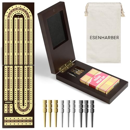 Travel Cribbage Board With Card Storage: Compact, Foldable, Perfect for Travel