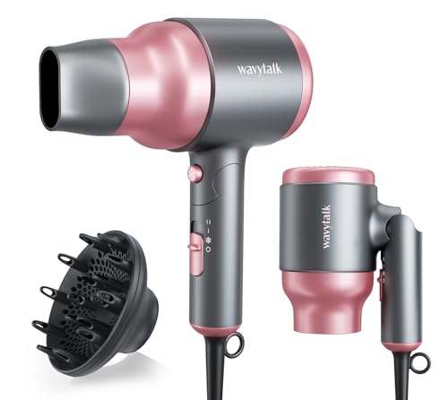 Travel Size Blow Dryer With Diffuser for Fast, Portable Hair Styling