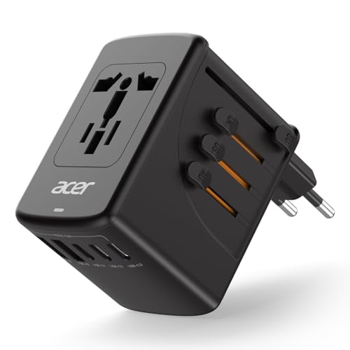 Universal Travel Power Plug Adapter with Multiple USB Ports for Worldwide Charging