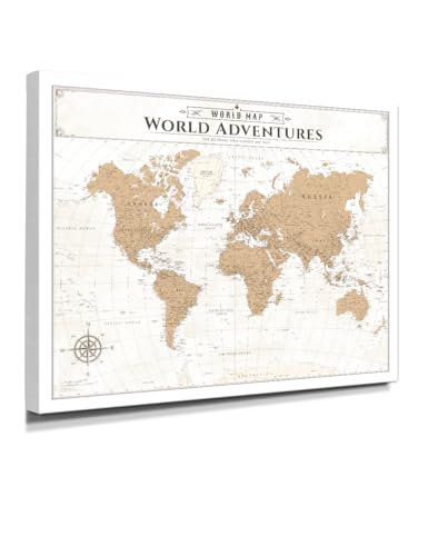 World Push Pin Travel Map: Perfect Wall Art for Adventure Lovers